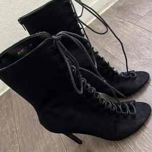Forever 21 Lace up booties